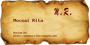 Mocsai Rita névjegykártya
